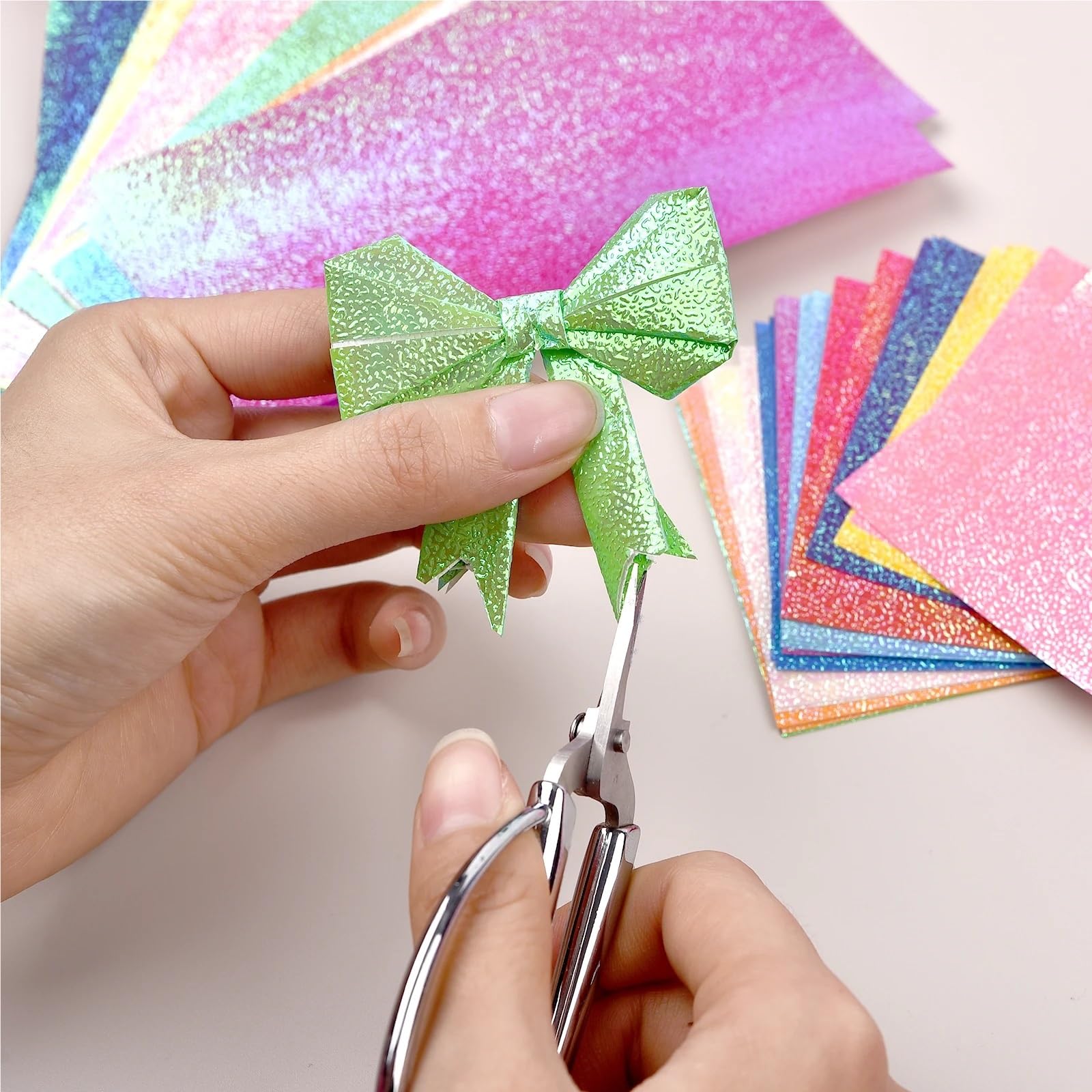 Brokatowy karton 300 szt. metaliczny perłowy papier kartonowy błyszczący DIY błyszczące rzemiosło na ślub, album do scrapbookingu, karty dekoracja imprezowa (20 cm x 20 cm)