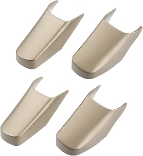 X AUTOHAUX 4 Pcs Car Door Pull Strap End Caps for Lincoln Town Car 4.6L V8 2003-2011 3W1Z-5422670-AAC Car Inner Door Handle Strap End Replace Interior Door Handle Trim Light Gold