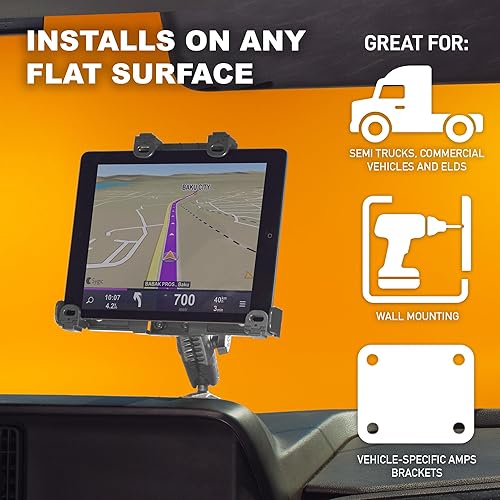 Miniatura 4 de iBOLT TabDock Dock'n Lock Bizmount - Soporte de base de taladro de bloqueo industrial resistente para todas las tabletas de 7 a 10 pulgadas - para