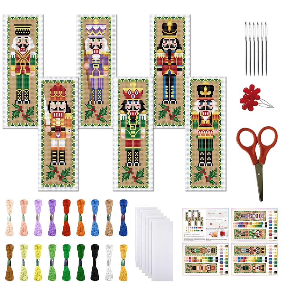 FREEBLOSS Cross Stitch Bookmark Kits - 6 Sets -16