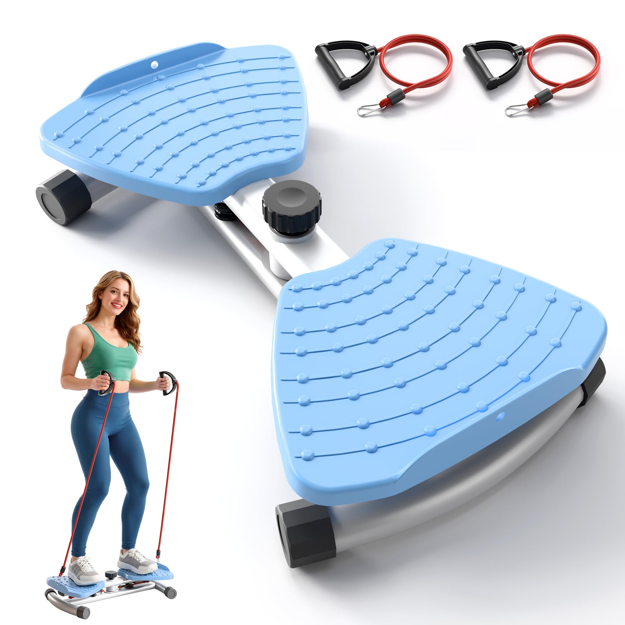 Máquina de torsión de cintura: capacidad de 380 libras y 20 dB ultra silenciosa, antideslizante, equipo de gimnasio en casa para entrenamiento de grasa abdominal y núcleo