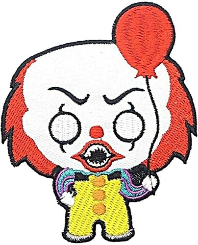 Penny Wise Clown - Parche bordado para planchar de 3 34 pulgadas de alto