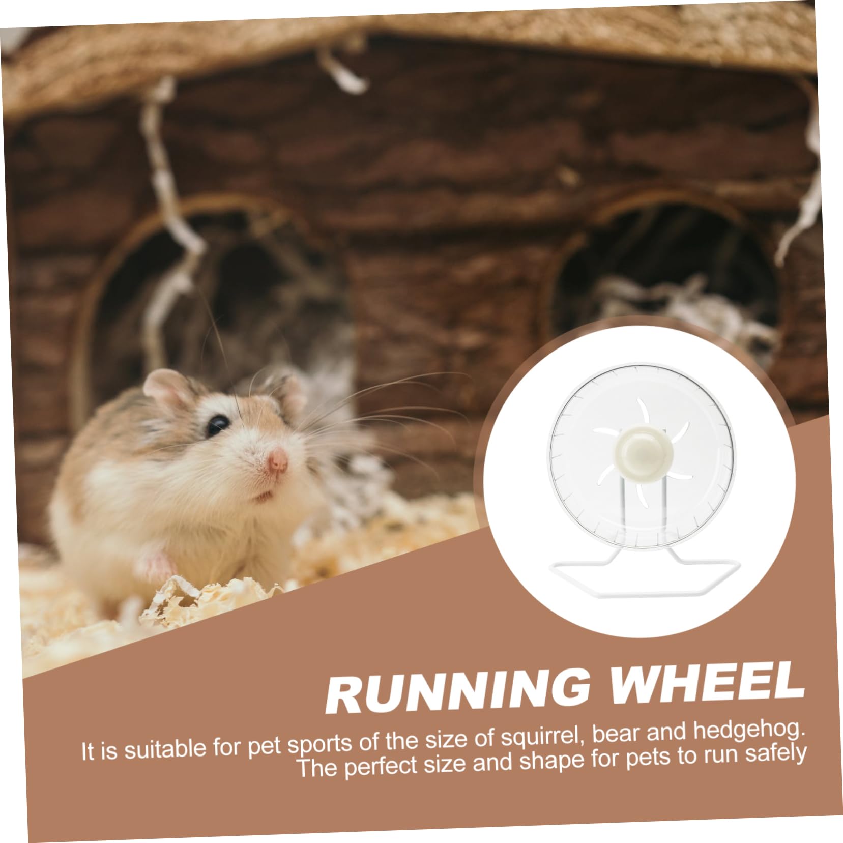 Ruota Silenziosa per Criceti, Gioco da Corsa Estremamente Silenzioso | Piccoli Animali, Bianco, Plastica e Ferro, Forma a Ruota, Accessorio per Esercizio Quotidiano
