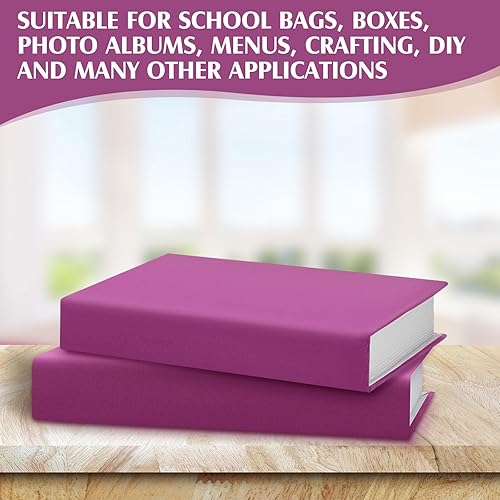 Miniatura 6 de PerKoop Paño de libro para encuadernación de libros, 40 x 16 pulgadas, superficie de tela, con respaldo de papel, archivo, europeo, duradero,