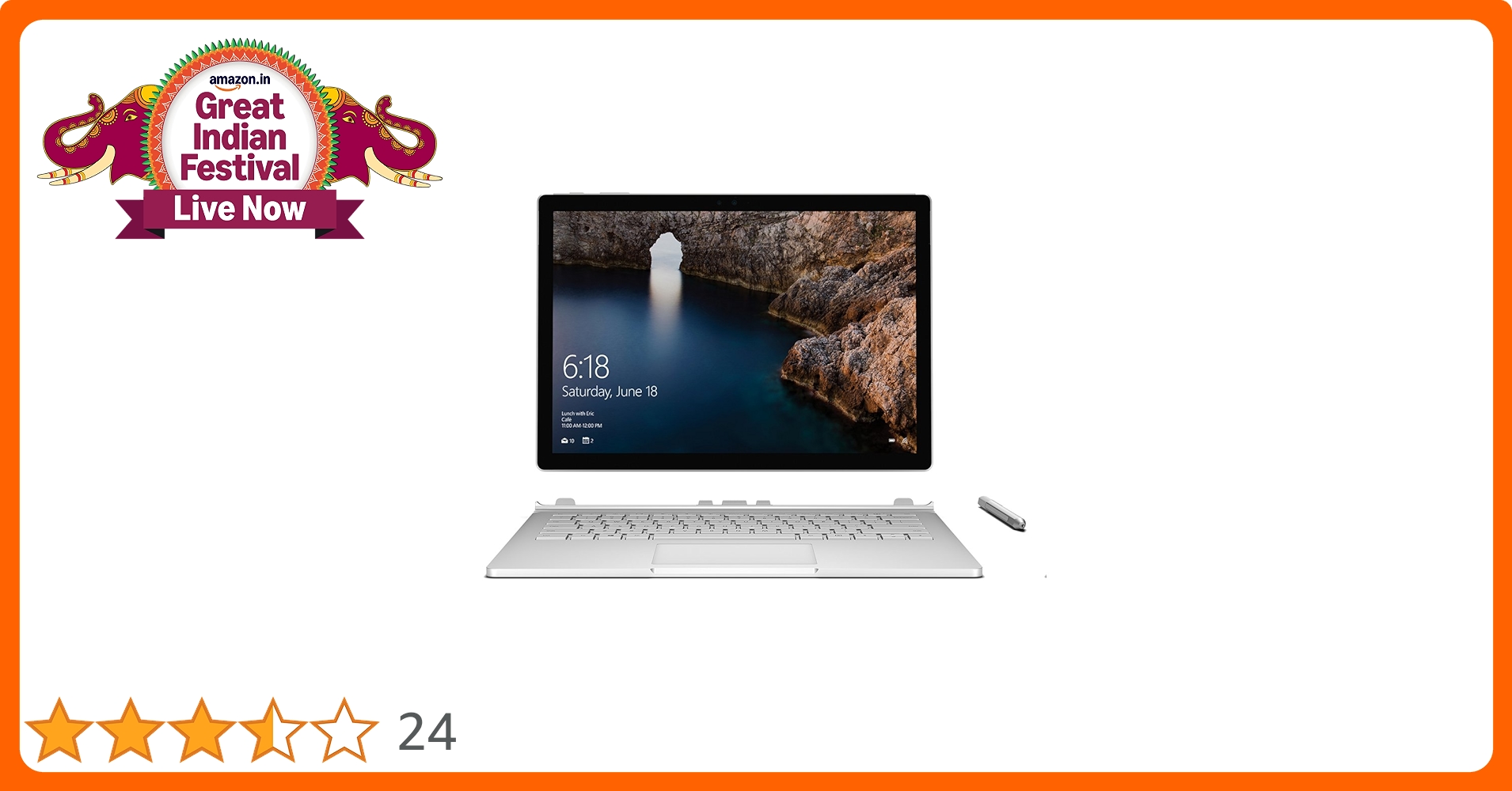 Microsoft Surface Book (Intel Core i7, 16GB RAM, 512GB) with
