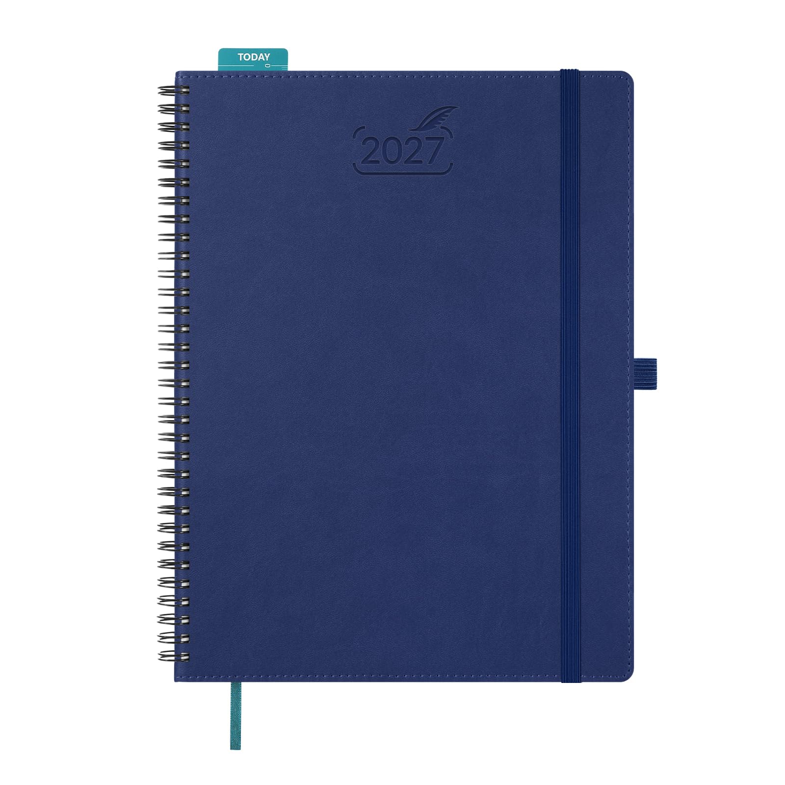 BEZEND 2027 Diary A4 Week to View with Vertical Timeslots Spiral Softcover — image 1