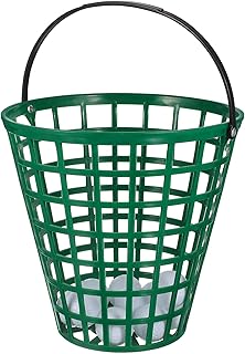 Lurrose ゴルフボールバスケット 大容量75個収納 プラスチック製 軽量 持ち運び便利 練習用 ゴルフボール入れ グリーン