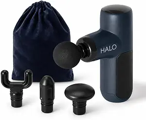Halo Compact Percussion Massager with 4 Attachments and Smart Mode