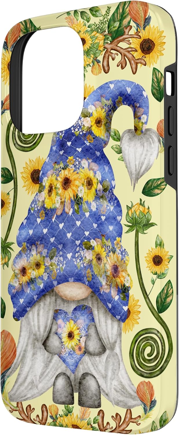 Spring Flower Mom Pattern For Summer Cute Sunflower Gnome Case for iPhone 14 Pro Max