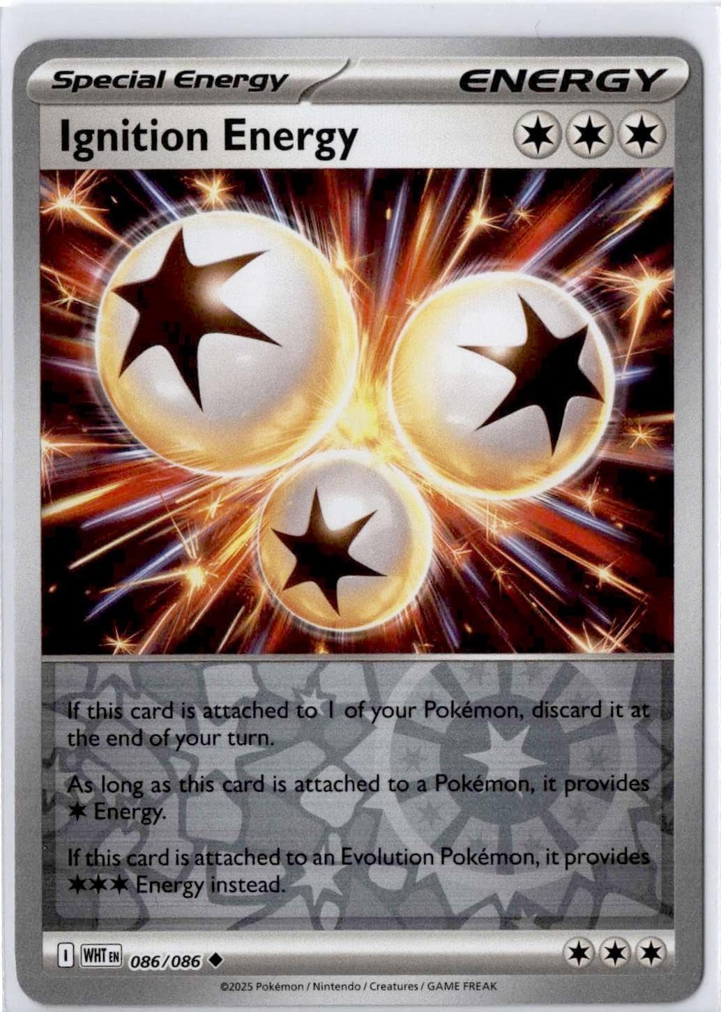 Pokemon - Ignition Energy 086/086 - White Flare - Reverse Foil - Single Card