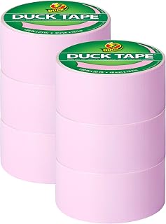Duck Tape Brand Color Duct Tape, 1.88 in x 20 Yds, Baby Pink Project Pack