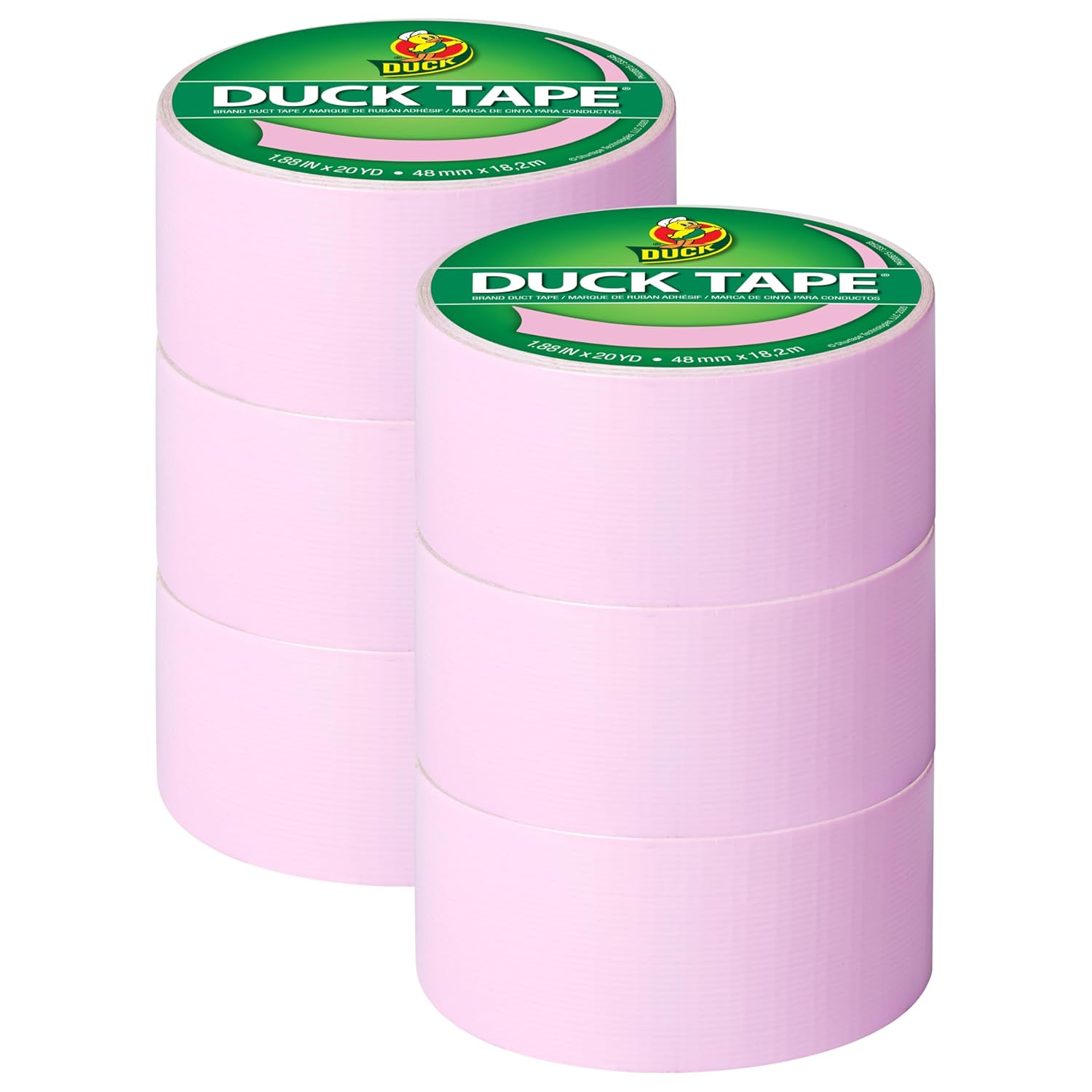 Duck Brand Duck Color Duct Tape, 6-Roll, Baby Pink (240976_C) (6-Roll Baby Pink) Thumbnail