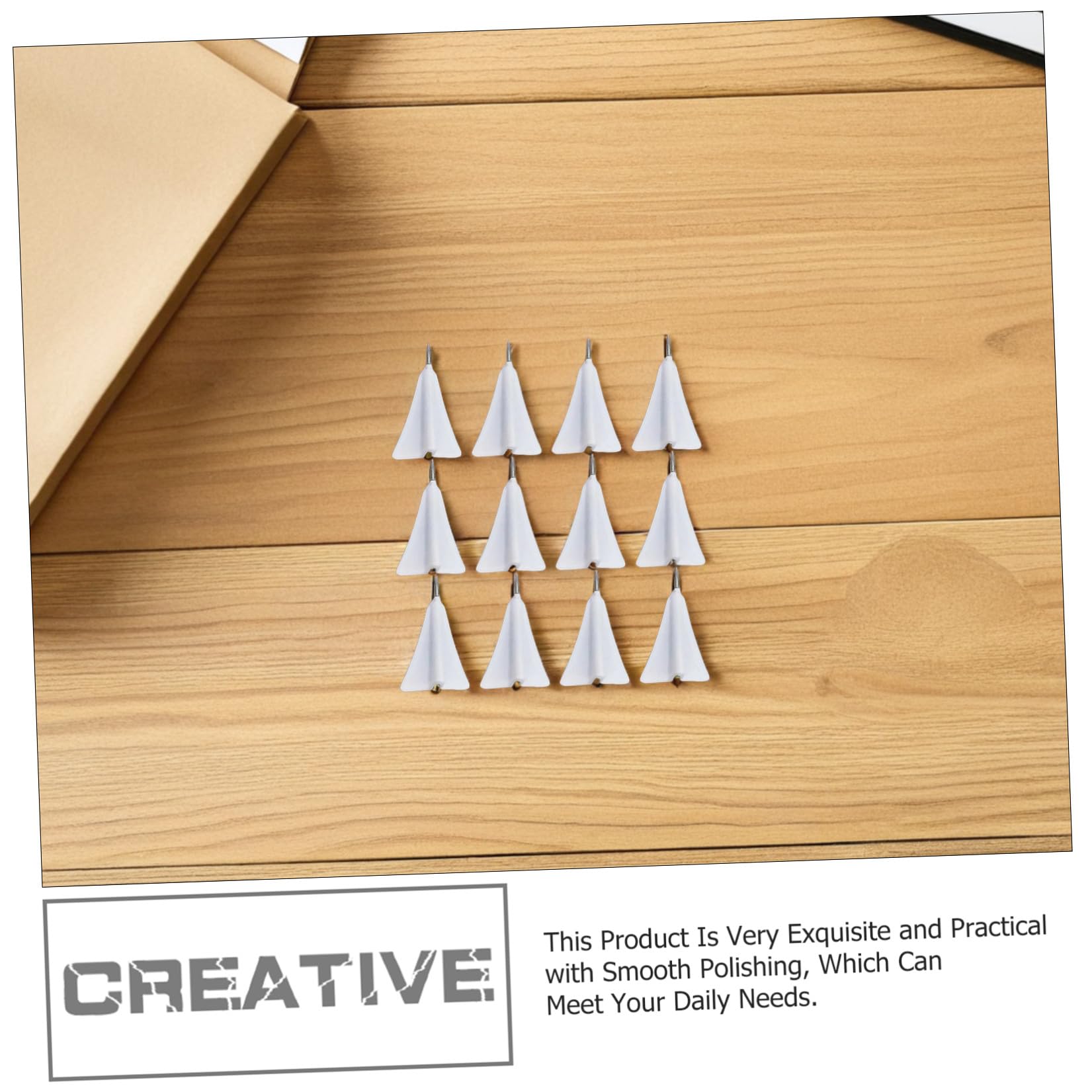 Ciieeo 12pezzi Puntine Da Disegno Compatte e Sostituibili Push Pin Multifunzionali Piccole e Convenienti Per Mappe e Bacheche Design Creativo Aeroplanino in Carta