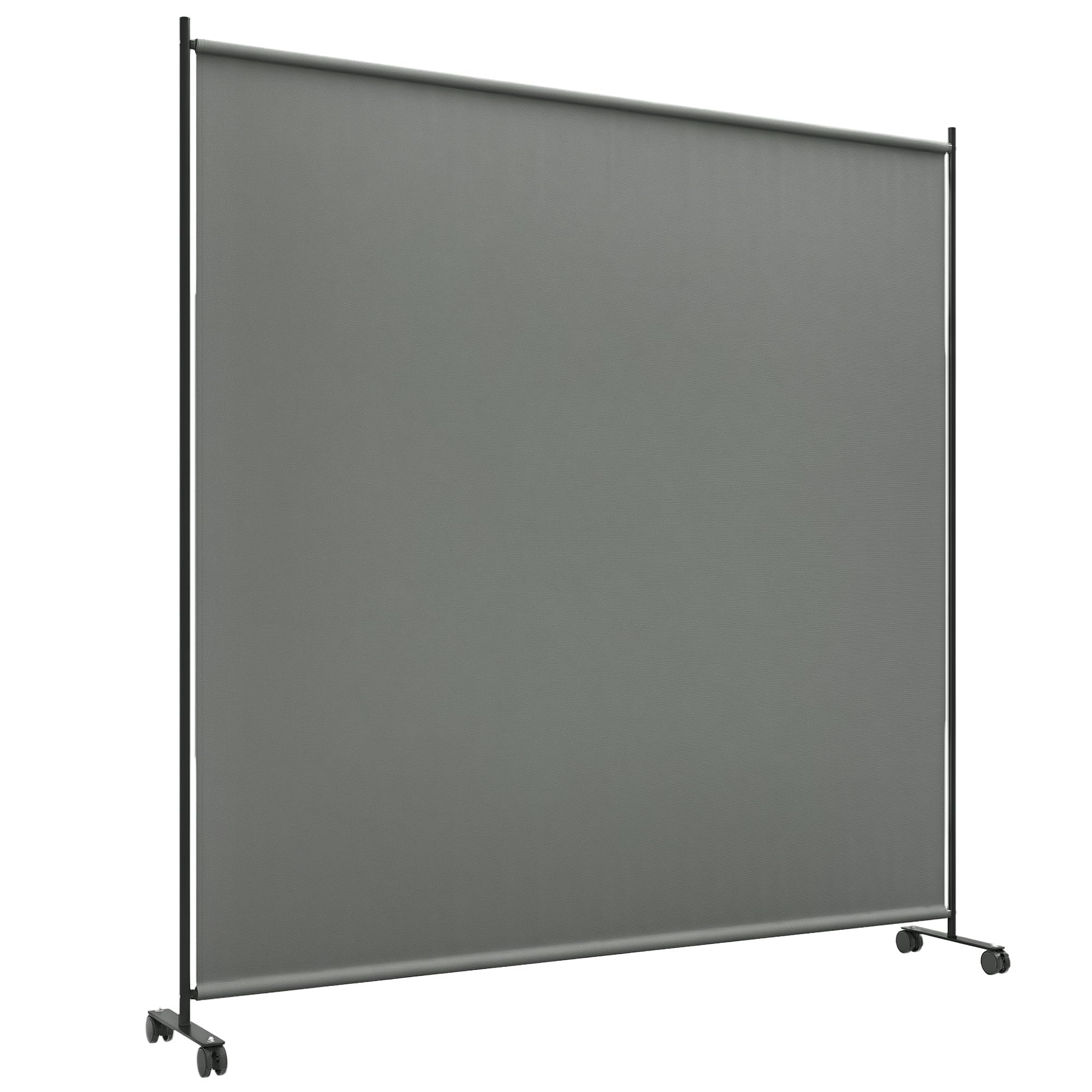Outsunny Panneau Brise-Vue paravent extérieur sur roulettes, Brise Vue Jardin, Opaque, autoportant, pour Le Jardin, terrasse, Balcon, 183 x 30 x 181 cm, Gris | Paravent Extérieur sur Roulettes, Brise Vue Jardin, Jardin Terrasse Balcon