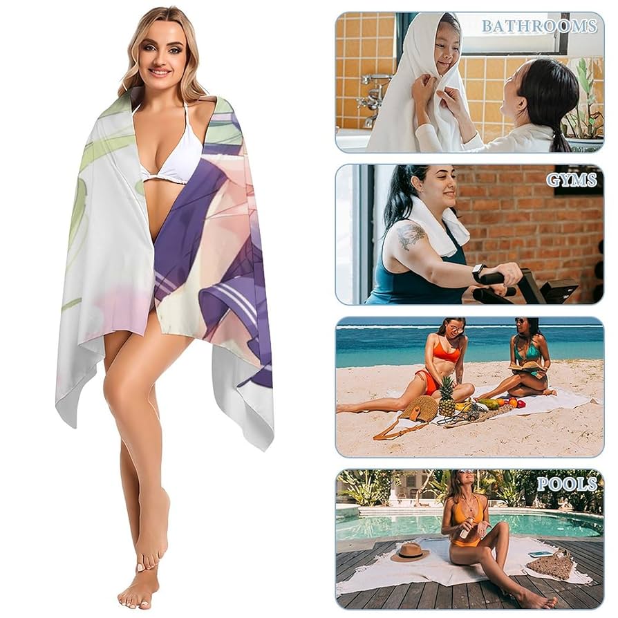 東方project  美少女　水着　超希少　バスタオル　HT35 Amazon｜バスタオル 東方シリーズ 東風谷早苗 大判 160*80cm