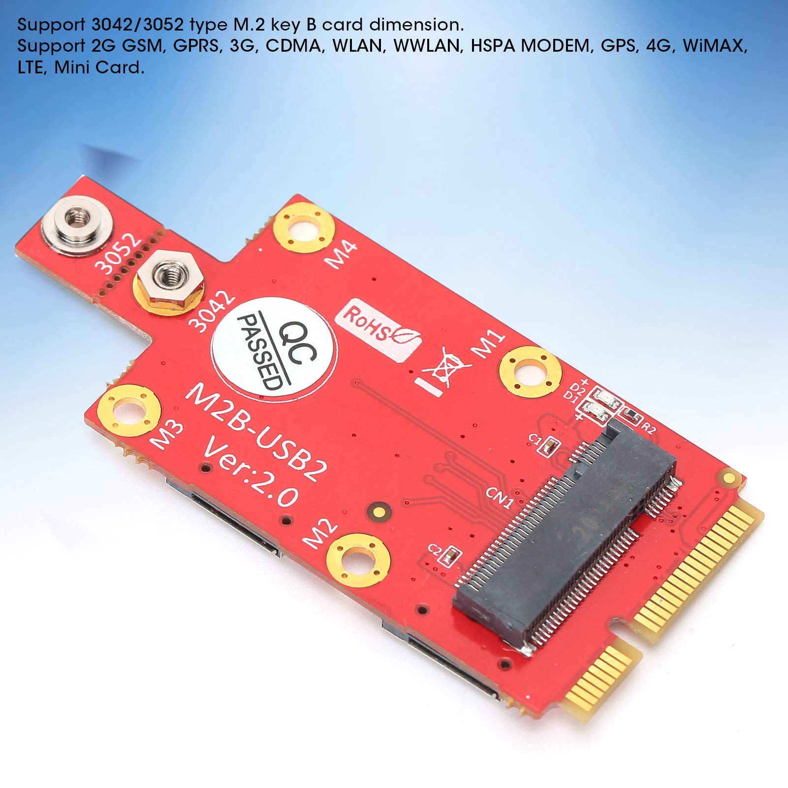 Adaptateur M.2 clé B vers Mini PCI-E haute précision M.2 clé B vers