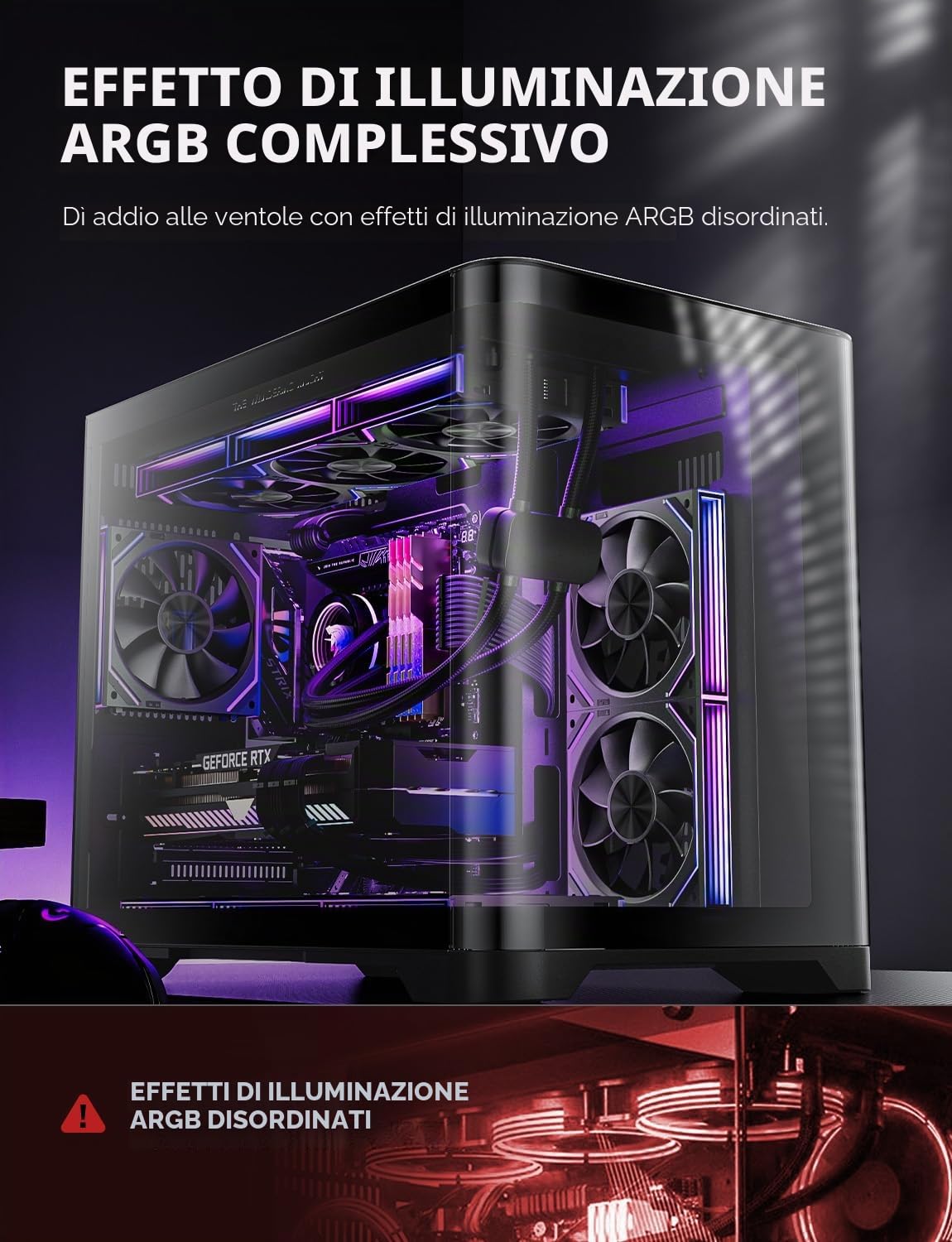 AsiaHorse DAWN Ventole PC RGB da 120MM Ventole per Case 3 Pezzi, ARGB Daisy Chain Ventole PC [Infinity Mirror] [HDB] 71 CFM/1850 RPM/2.6MMH2O 4 Pin PWN & 5V 3Pin ARGB per Asus Aura ASRock GIGABYTE MSI