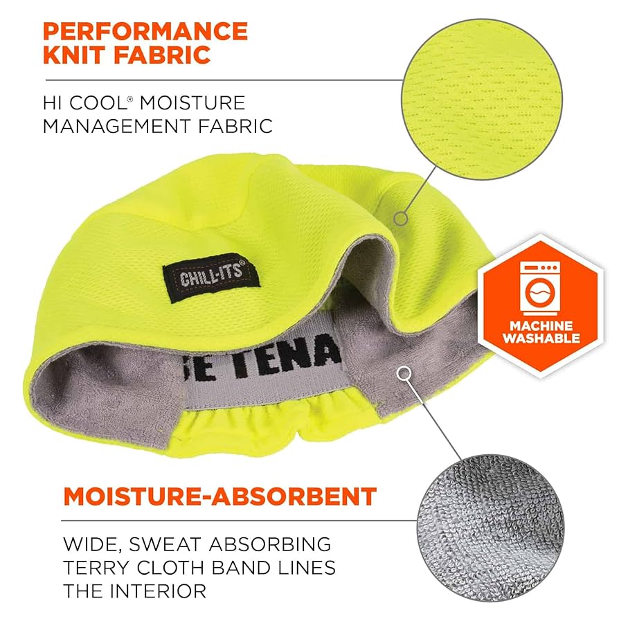 Ergodyne Chill Its 6630 Skull Cap, Lined with Terry Cloth