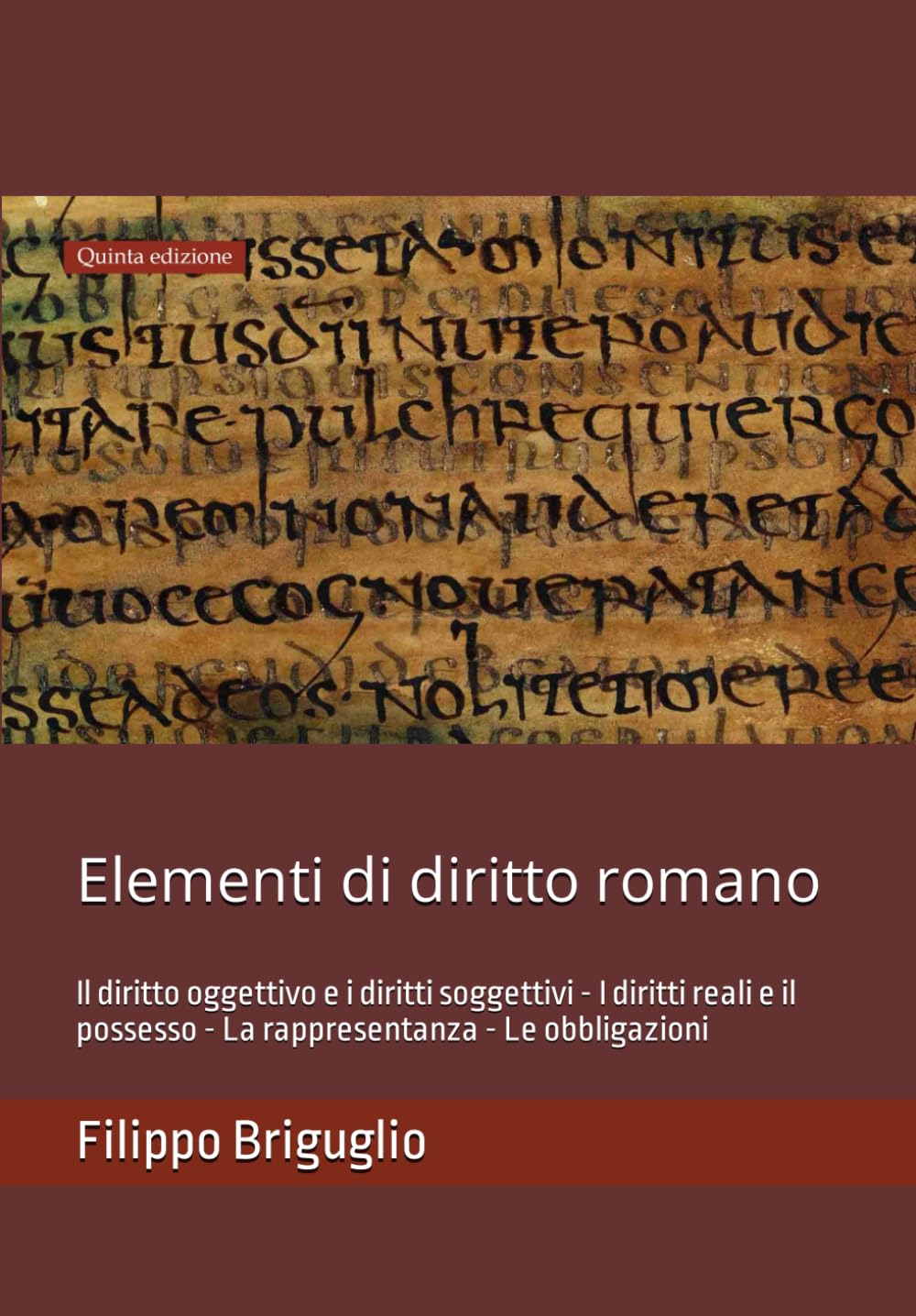Elementi di diritto romano: Il diritto oggettivo e i diritti soggettivi - I diritti reali e il possesso - La rappresentanza - Le obbligazioni