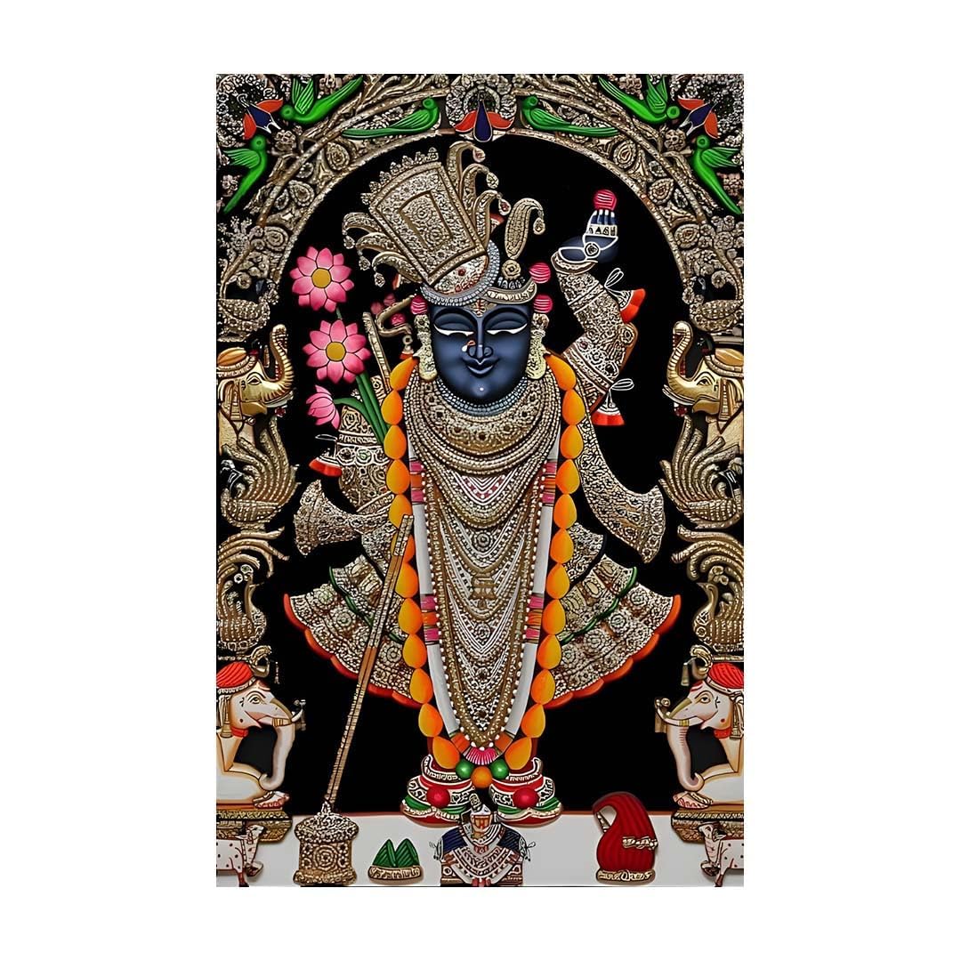 TREXEE Shreenathji 5D Diamond Painting Kit, Diamond Painting Kit for Adults & Kids, Very Suitable for Home Leisure and Wall Decoration, Gift for Kids and Adults (30X40 CM) DIY Crafts Kits (Frameless)-picture-0