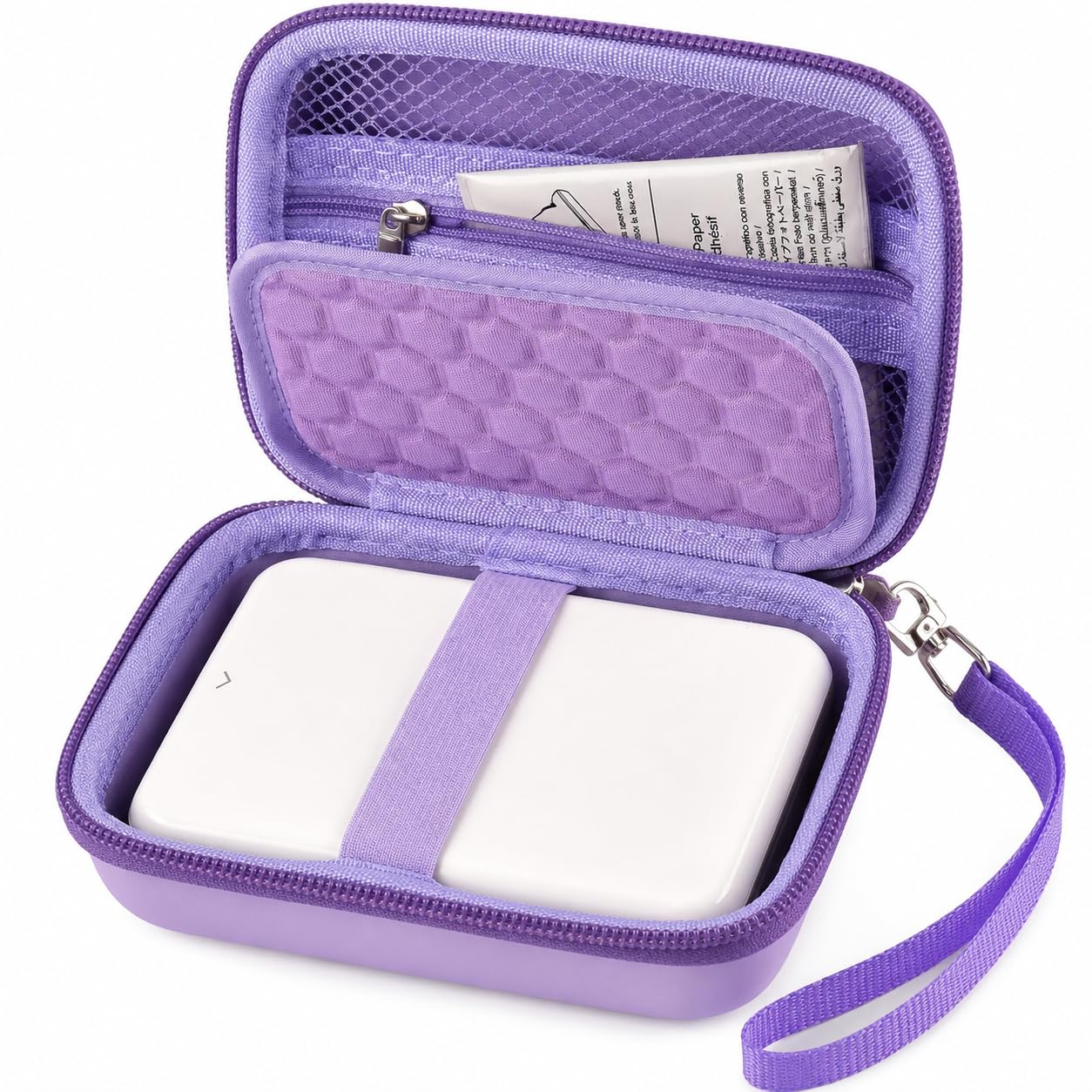 ALKOO Mini Photo Printer Case for HP Sprocket 2x3/ for Canon IVY and IVY 2 Purple