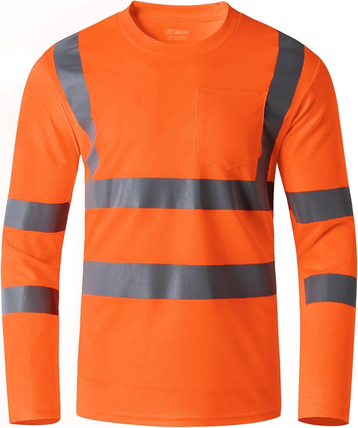Ubon Hi Vis Shirts for Men, Safety Shirts Long Sleeve High Visibility Reflective Construction Shirts for Work 3-Pack - Image 2