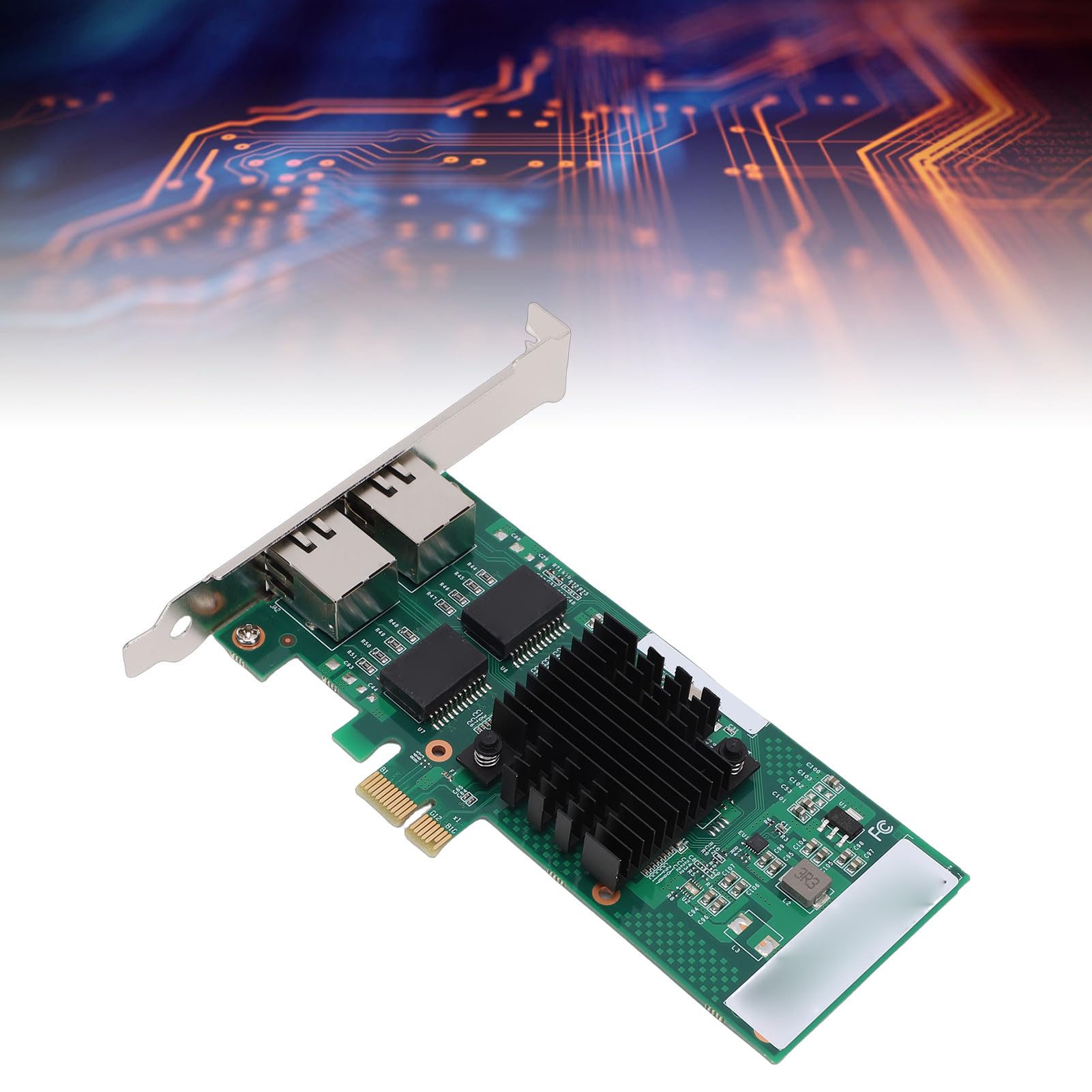 Scheda di Rete Adattatore Server Gigabit Ethernet, Doppia Porta RJ45 Controller 82571 PCI Express, Supporto per, con Tecnologia QoS