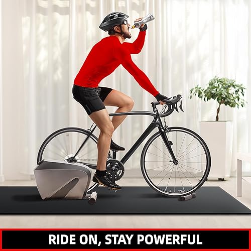 Miniatura 5 de Alfombrilla para caminadora, 7 x 3 pies, 6.3 x 2.5 pies, 6 x 3 pies, 4 x 2 pies, alfombrilla de ejercicio para protección de alfombras de suelo de