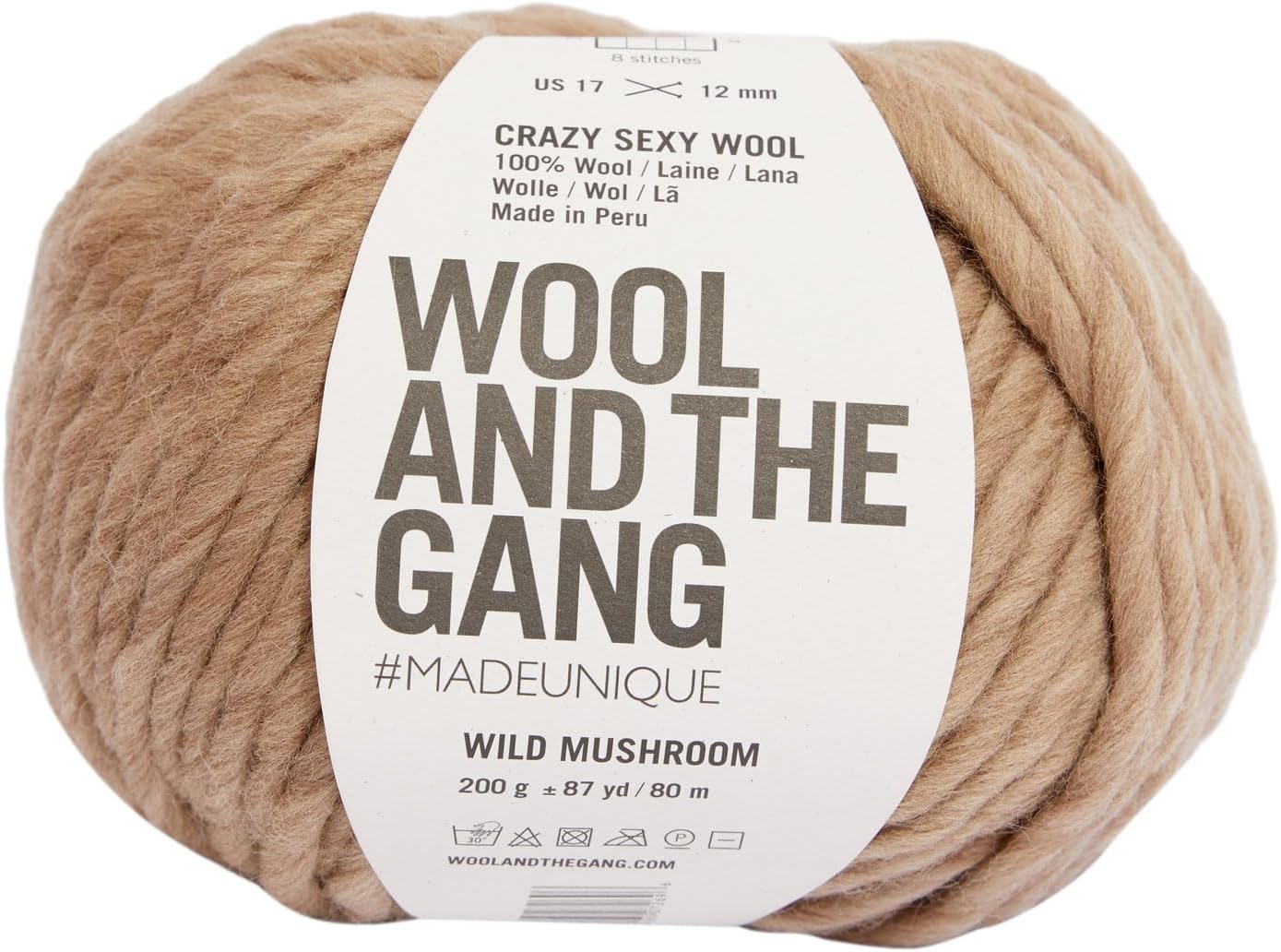 Wool and The Gang Crazy Sexy Wool, Lipstick Red (050), 200g