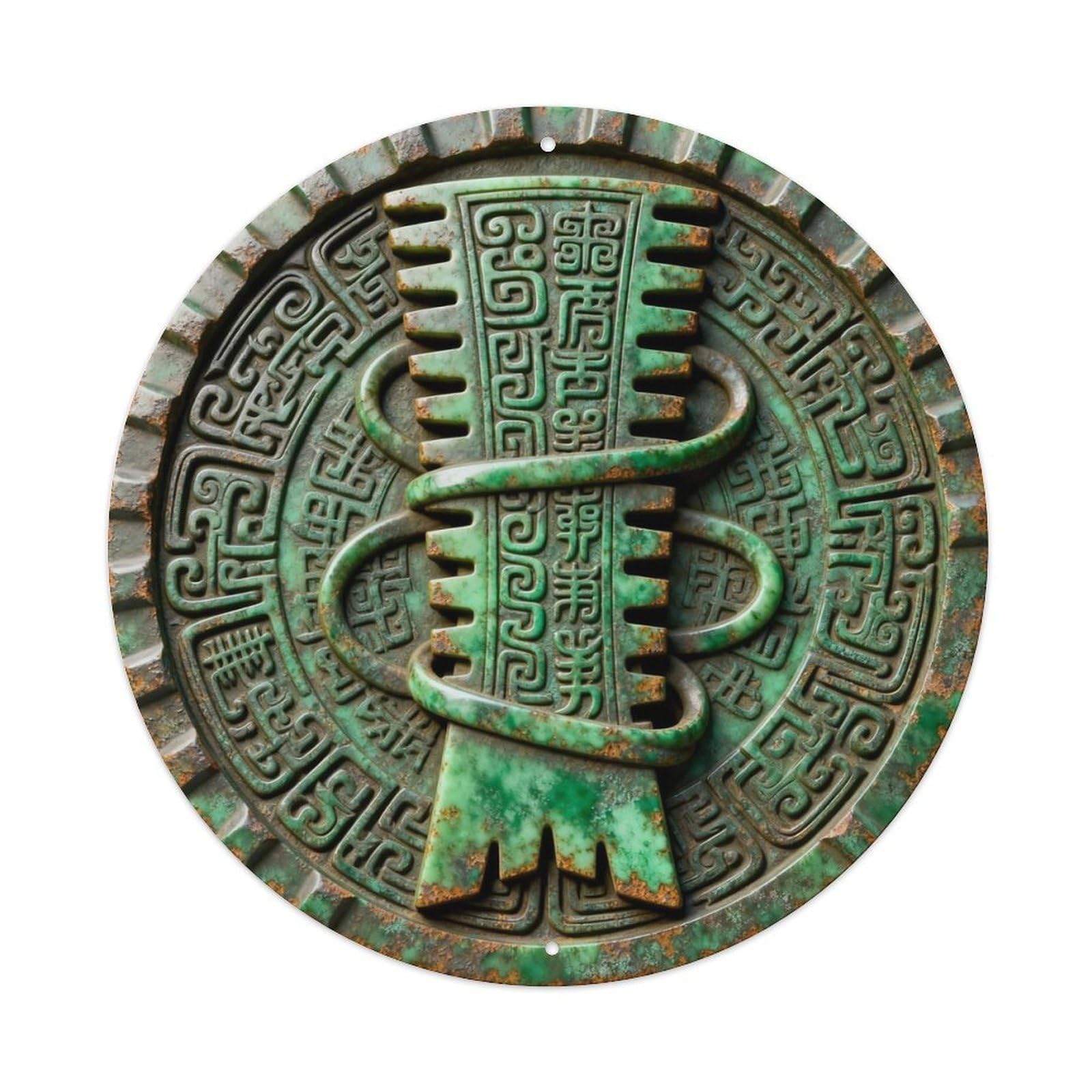 Sanxing Jade Zhang Ceremony Ba Rune Metal Tin Sign Plaque