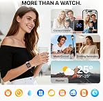 Smart Watch for Women Men - Answer/Make Call, Fitness Tracker Smartwatch for Android iPhone Compatible, Sleep Female Cycle, 120+ Sports Modes Step Counter (Classic, Pink, 1.83)