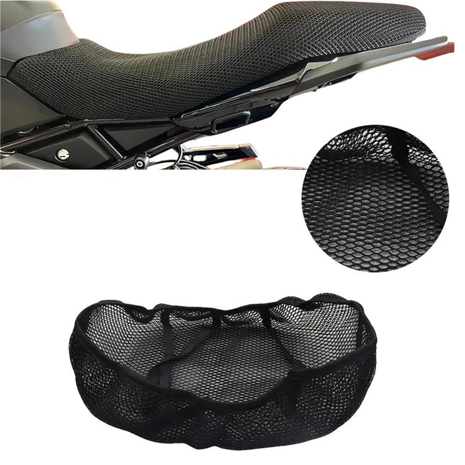 Generico Coprisedile Per Moto Per Tiger Sport 660 coprisella | Protezione per sella anti-confortevole resistente al calore