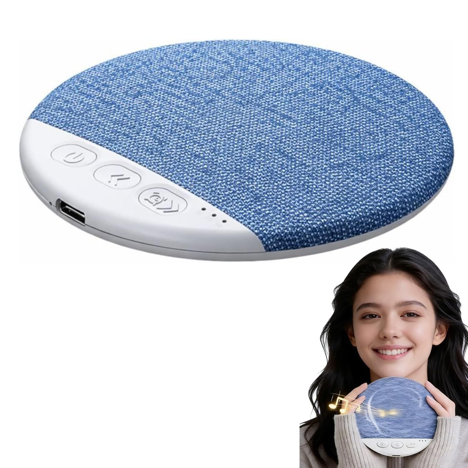 Photo 1 of **UNTESTED**
2026 New Bluetooth Sleep Pillow Speaker, Wireless White Noise Pillow Speaker with Timer, Ultra-Thin Stereo Bass Private Sleep Speaker for Adults Kids (Blue)