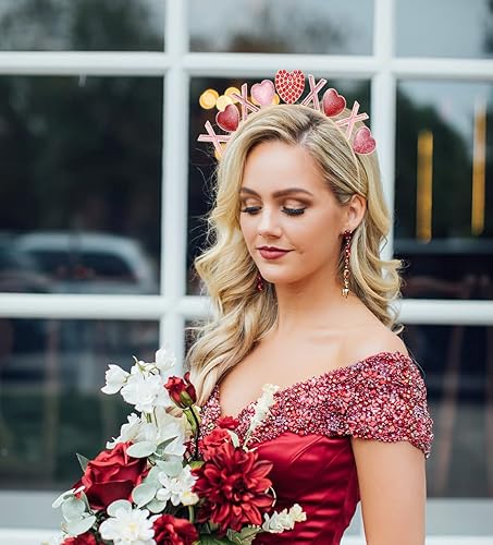 Miniatura 3 de HEIDKRUEGER Diademas de Mardi Gras con purpurina de diamantes de imitación morado verde dorado carnaval para fiestas de vacaciones accesorios de aro