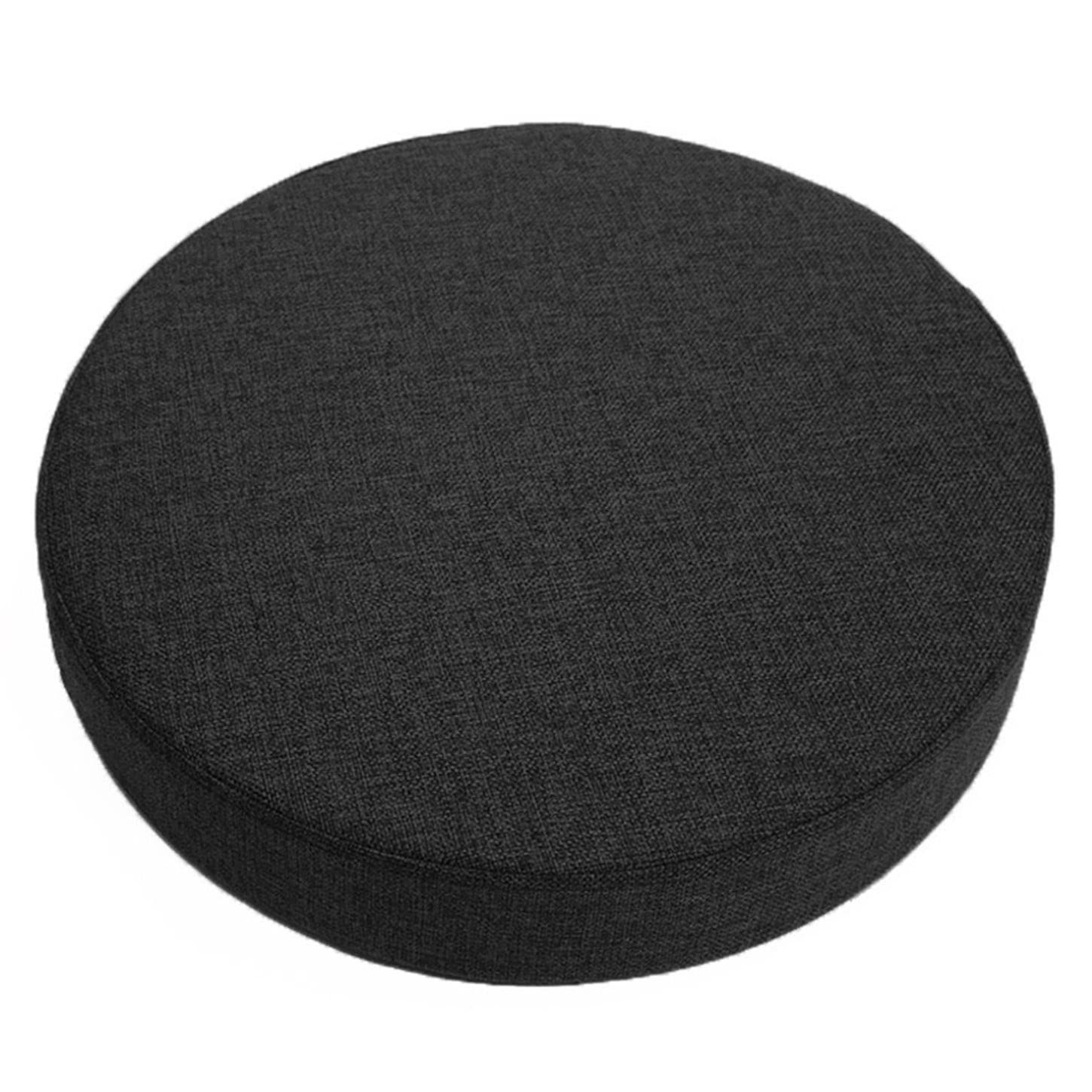 ping bu Round Chair Pads Thick 5/8/10cm Seat Cushion Pad,Dining Garden Chair Cushion Seat Pads Round Stool Cushions for Kitchen Home (30x30x5cm,Black)