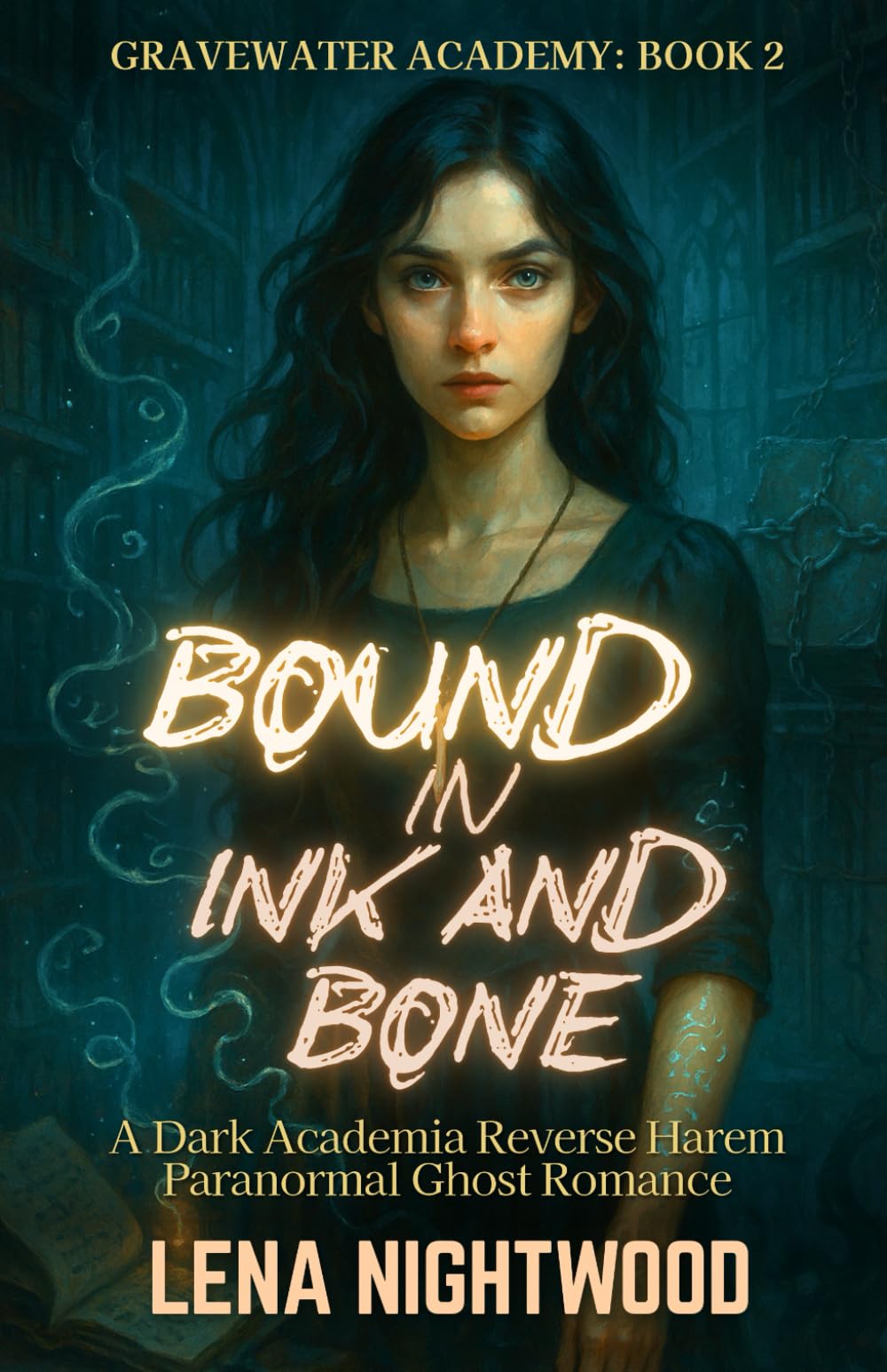 Bound in Ink and Bone: A Dark Academia Reverse Harem Paranormal Ghost Romance (Gravewater Academy)