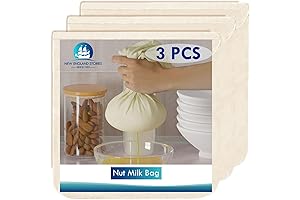 3 PCS 14"x14" Unbleached Milk Nut Bags for Straining