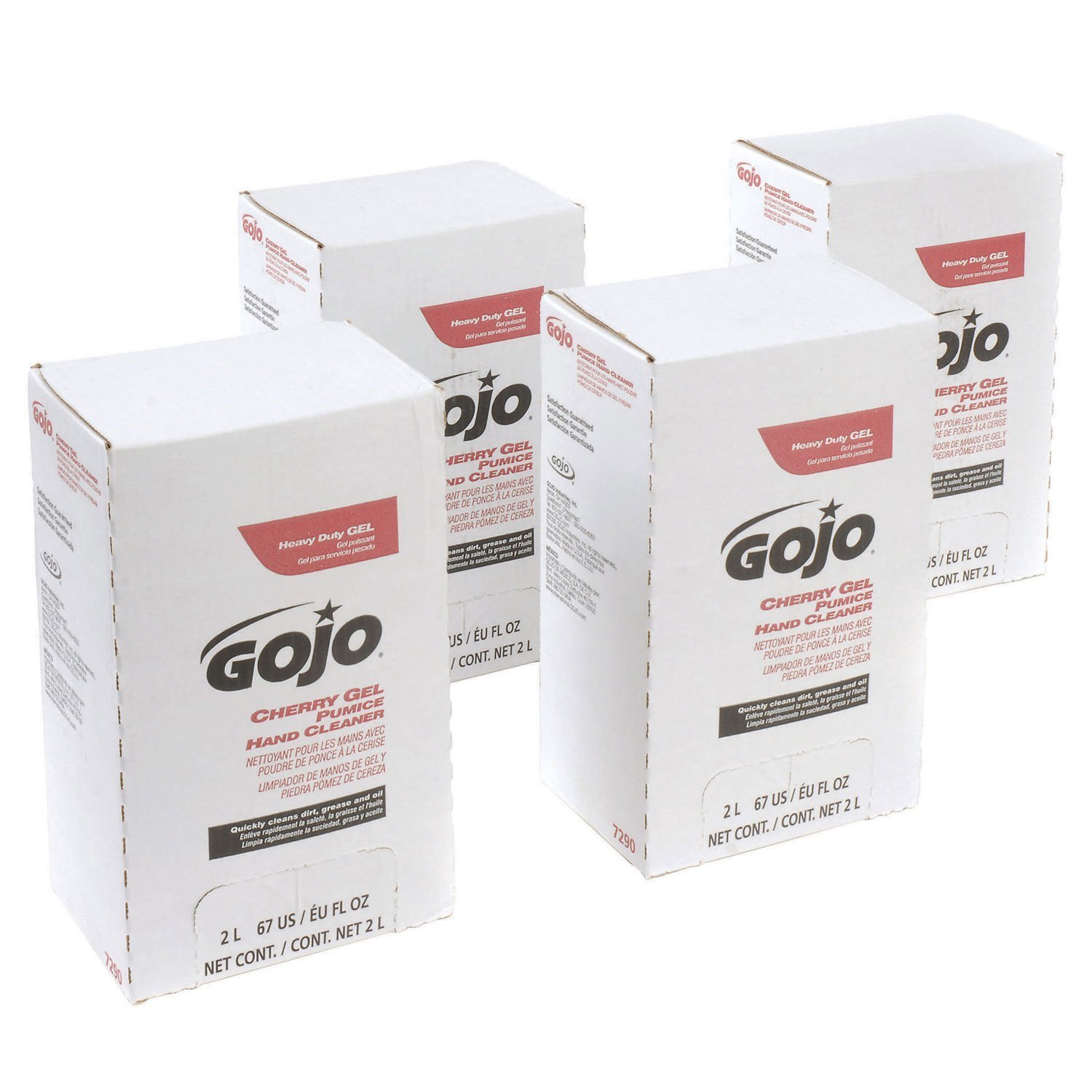 GOJO 7290-04, Cherry Gel 2000 mL Refill, 4 Refills/Case