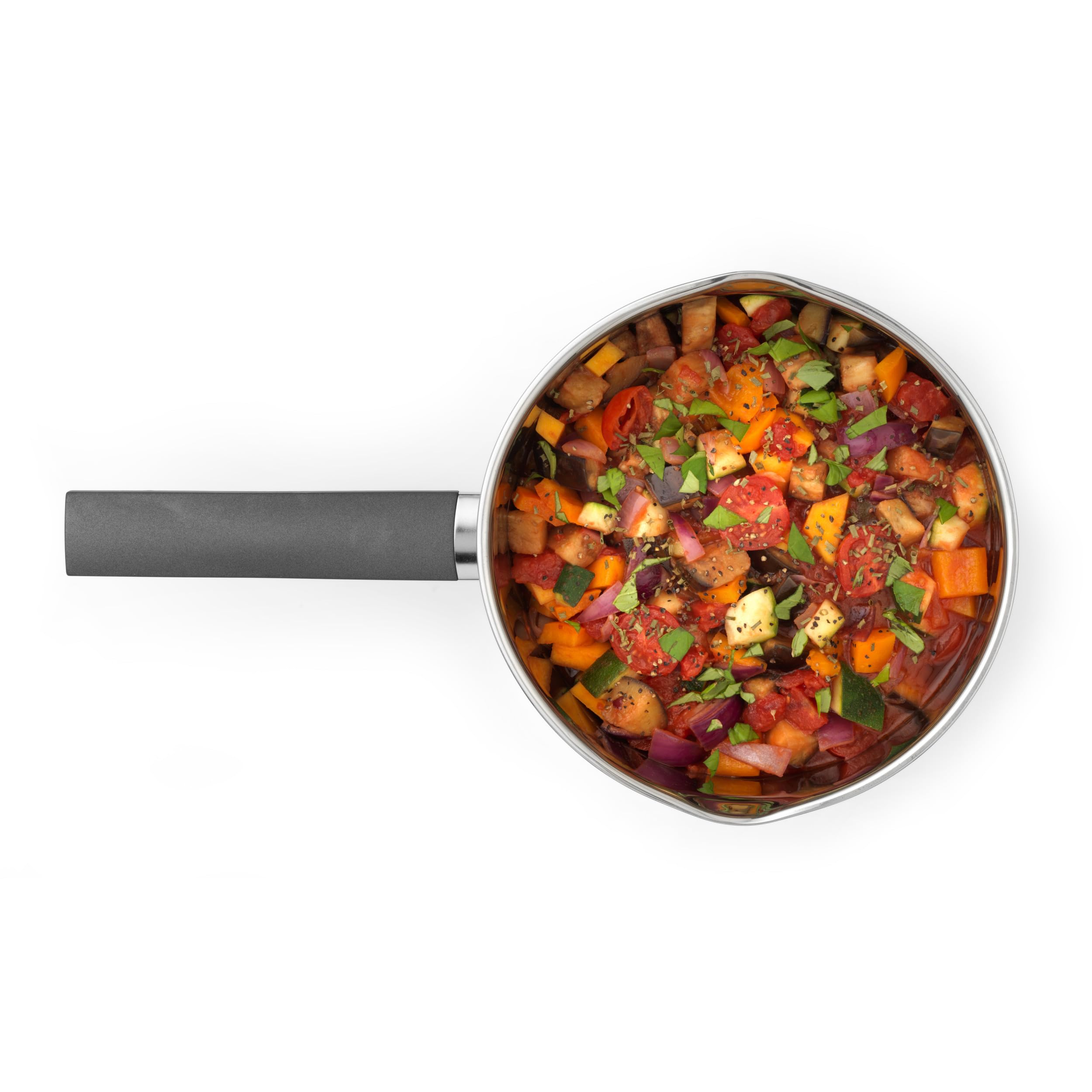 Russell Hobbs RH01164EU Excellence Cazo Con Tapa - 20 cm, Hecho De Acero Inoxidable Y Acabado Con Pulido Espejo, Apto Para Placas De Inducción Y Lavavajillas, Tapa De Vidrio, Libre De PFOA