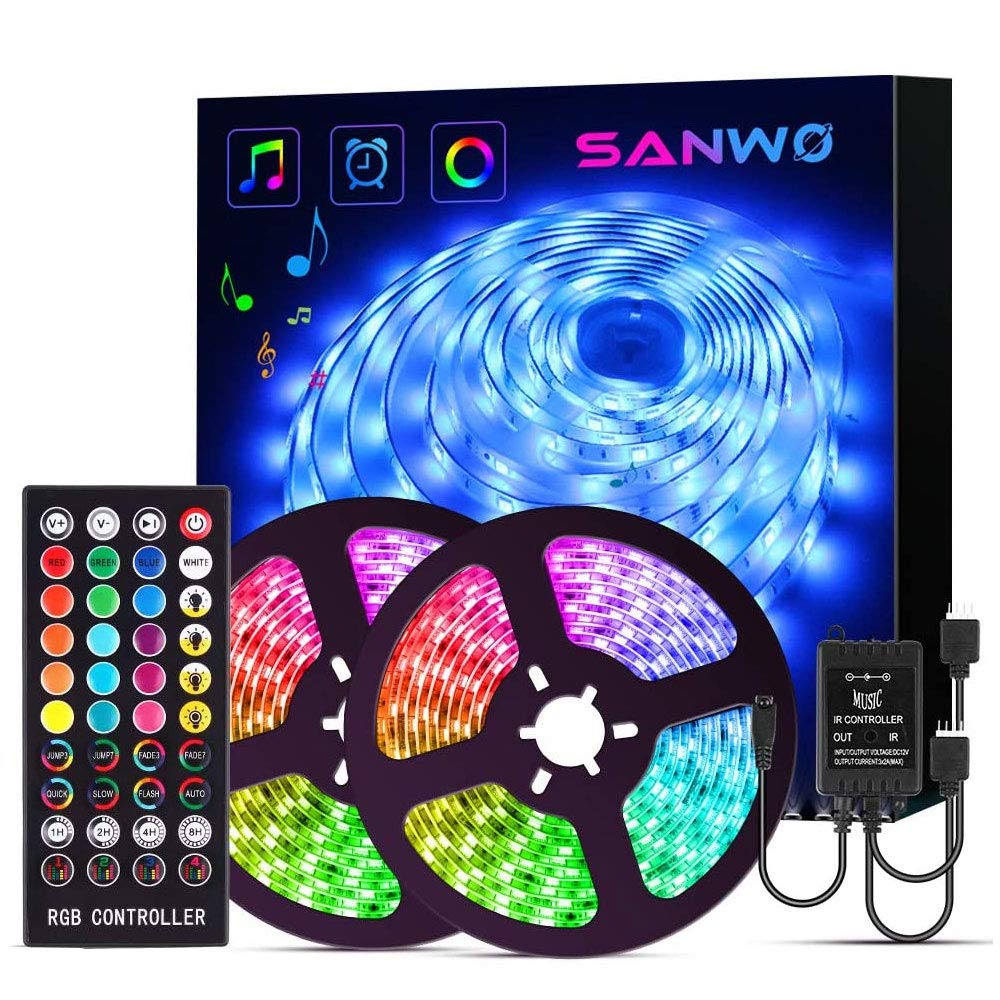 Buy LED Strip Lights with Remote, 32.8 Feet LED Light Strip Music Sync