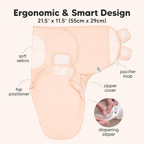 Miniatura 3 de KeaBabies Paquete de 3 sacos de dormir para bebé con cremallera y 5 paños para eructos para bebés niños y niñas, saco de envolver para recién