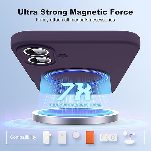 Miniatura 9 de Funda diseñada para iPhone 12 Pro Max con soporte magnético invisible, compatible con MagSafe militar, probada en caídas, a prueba de golpes, de