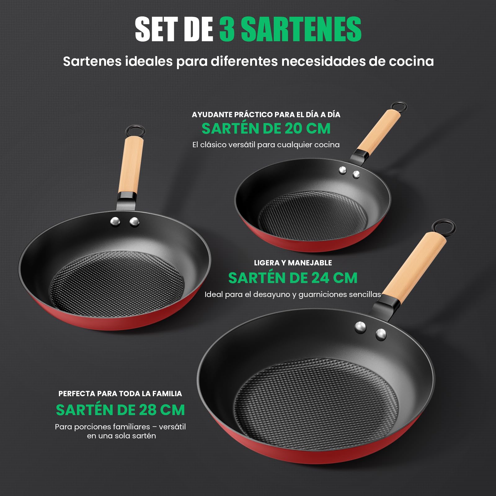 YUTANN Sartén de Hierro Fundido 20 cm Pre-sazonada Apta para Inducción y Horno, Antiadherente, Distribución Uniforme del Calor para Freír, Asar y Cocinar