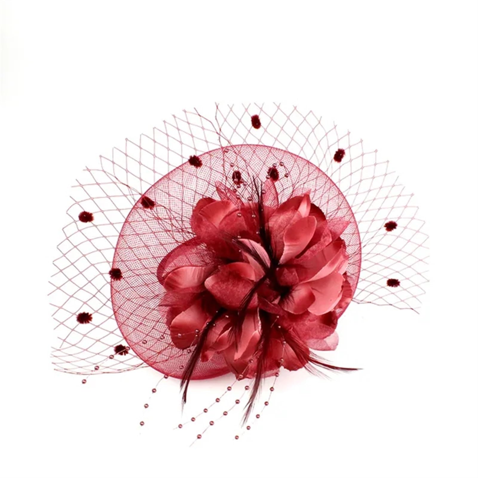 UALXPAO Wedding Hats Fascinator Feather Headpiece for Women, Floral Hat Cocktail Wedding Bridal Tea Party for Tea Party,Weddings(Color10)