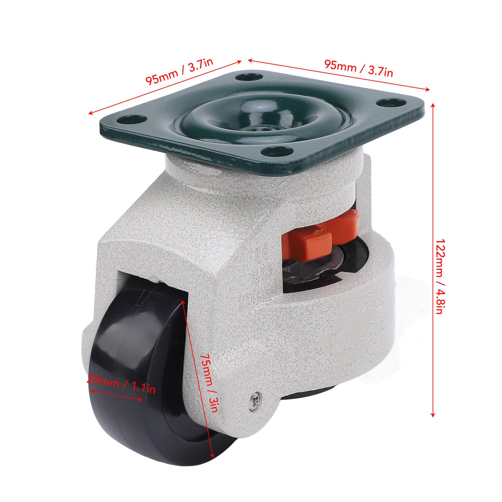 Keenso Poziomica Caster 75mm Płyta Montażowa
