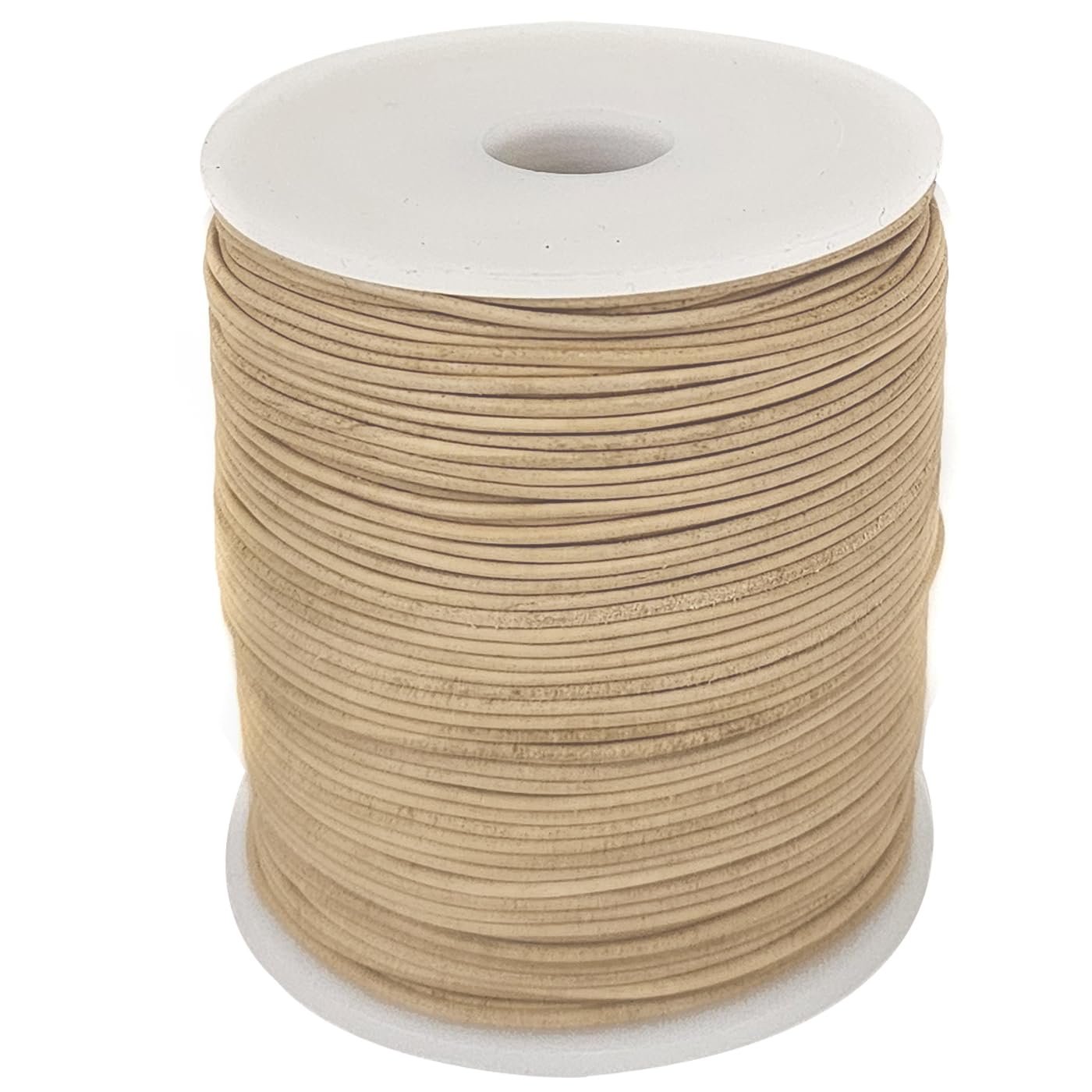 esnado Lederen koord rond - 1 mm. Blauw 100 meter op rol | Echt leer | plantaardig gelooid | ideaal voor het maken van sieraden en armbanden, knutselen, decoreren, doe-het-zelfprojecten, middeleeuwen