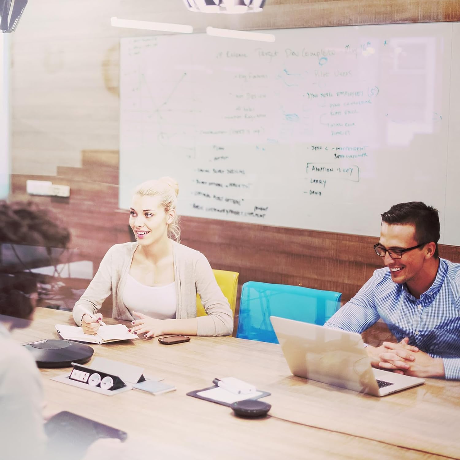 Warasee Large Self-Adhesive Whiteboard Sticker: 48" x 36" Magnet Receptive Dry Erase Wall Film | No Ghosting Conference Room & Classroom Board | Peel & Stick Resurfacing Sheet 48"W x 35.4"H