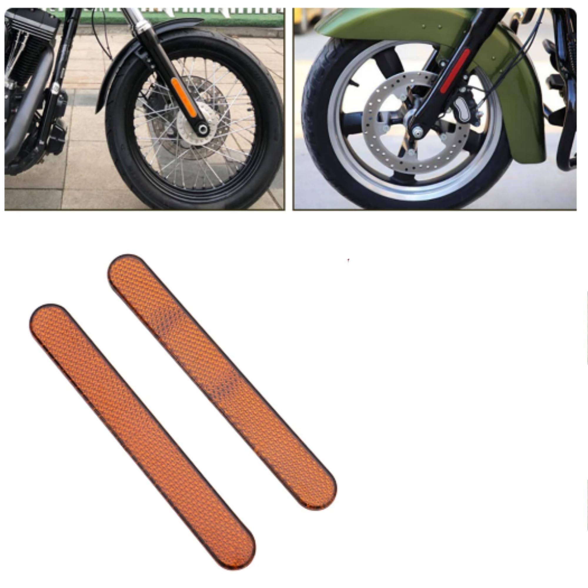 Amazon | 2個セット バイク用 リフレクター 反射板 赤色 角丸厚さ 