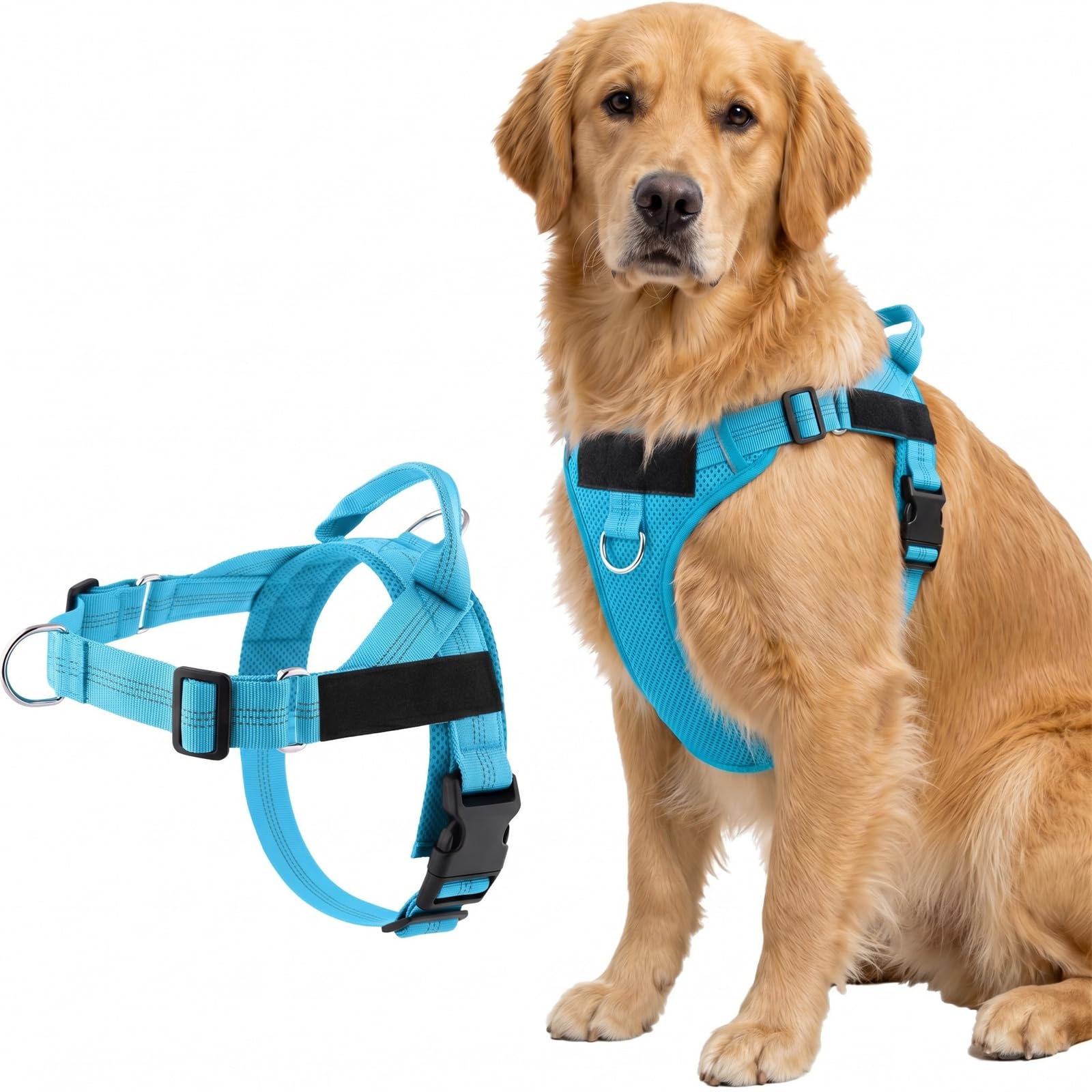 Veltrio Pettorina Cane Antitiro, Pettorina Anti Trazione Regolabile e Riflettente per Cani Piccoli e Medi, Comoda per Passeggiate e Addestramento