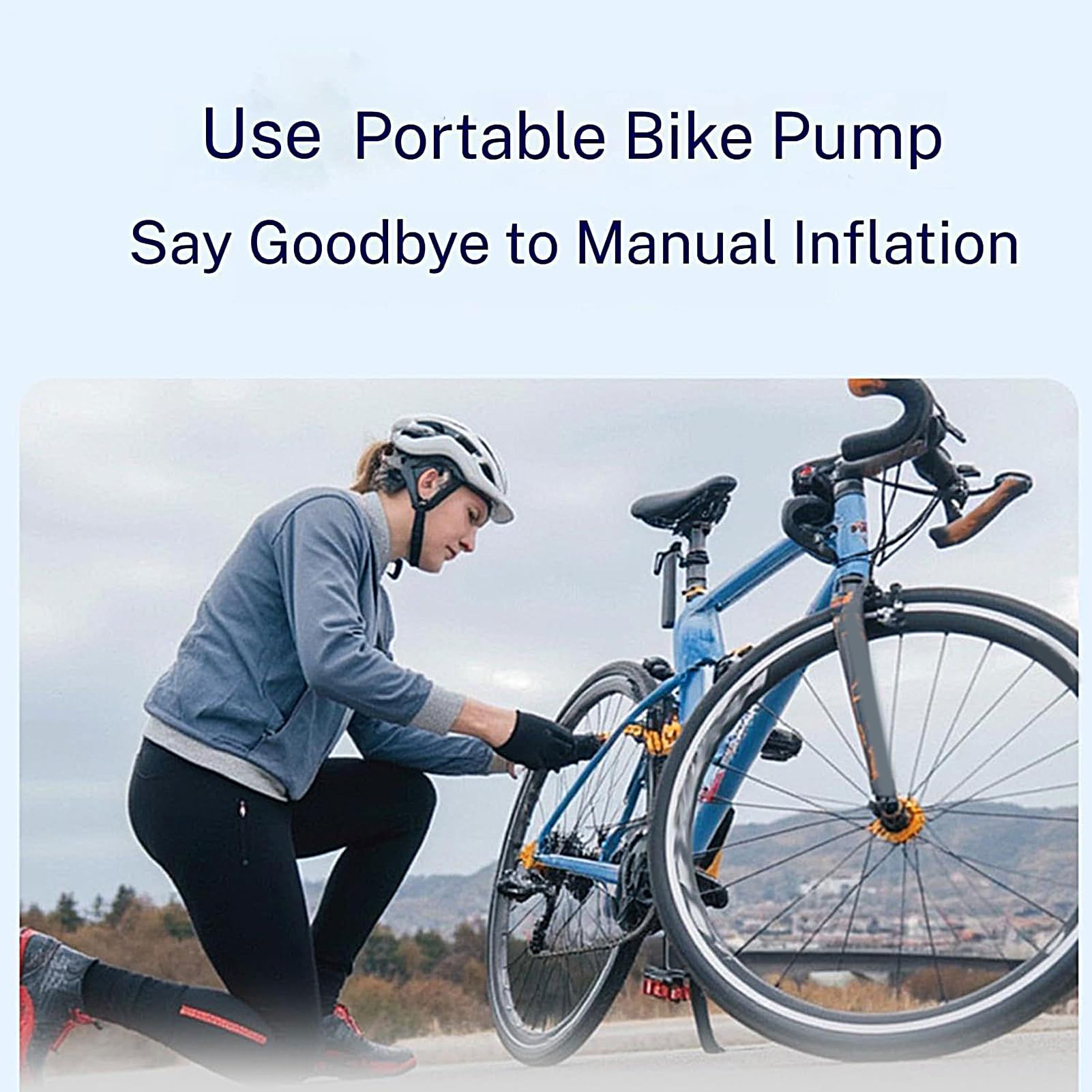 Pompa per Biciclette Spegnimento Automatico Ricaricabile Con Manometro | Gonfiatore Portatile Per Bici Per Ciclismo Strada Montagna Palloncino Gonfiabili Giocattoli Piscina Viaggio Campeggio